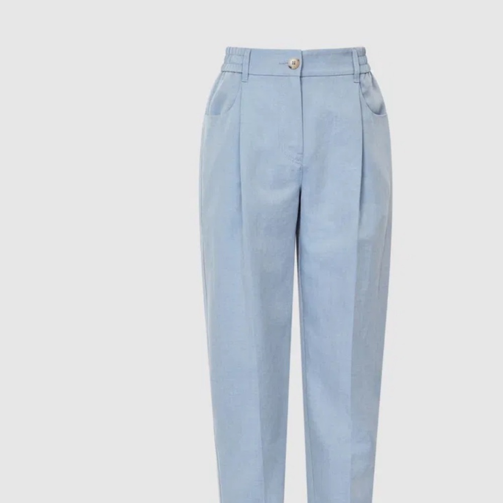 Reiss Sky Blue Straight Leg Pants